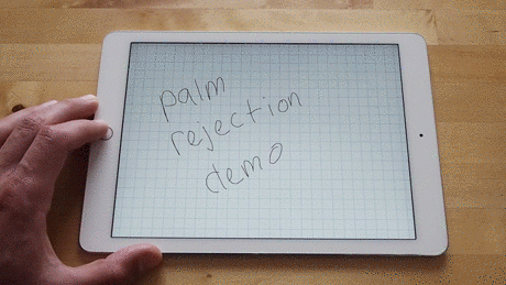 A video demonstrating the ability to pan and zoom in my palm rejection prototype.